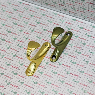 Крючок мебельный однорожковый (золото,бронза) КМ1005