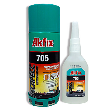 Клей двухкомпонентный Akfix 705 (100гр/400мл)