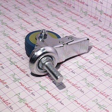 Колесо с тормозом 50мм, болт М10 (SCTGB25-10)